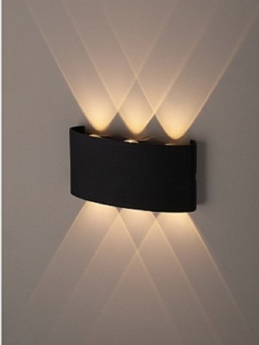 Светильник светодиодный декоративный Эра WL12 BK 6х1Вт Черный IP54 картинка 